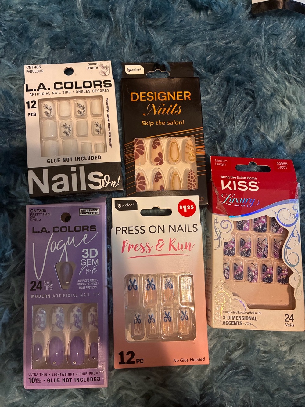 Press on Nails bundle of five sets and one Nail Glue included